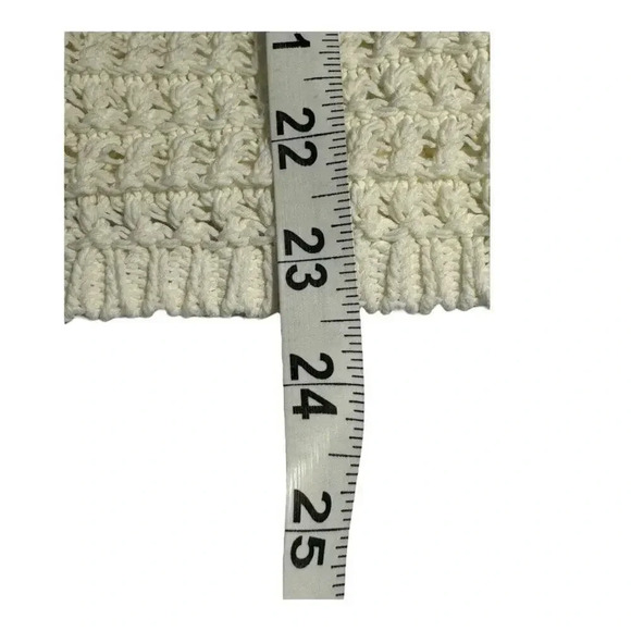 NEW Madewell Women’s XS Crochet-Knit Crewneck Sweater Tank Bright Ivory NWT - Picture 7 of 8